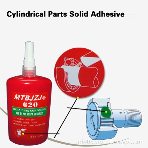 5mins Fast Cure Green High Temperature Resistance and Adhesive Retaining Compound Adhesive for Bonding and install of gear box w